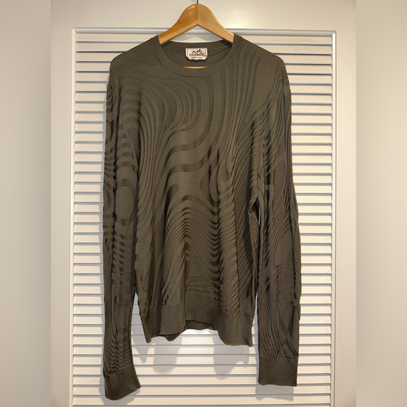 Hermes Other - Hermes Men's “Quincaillerie Equestre" crewneck sweater, Size L, 100% Wool,$1,175